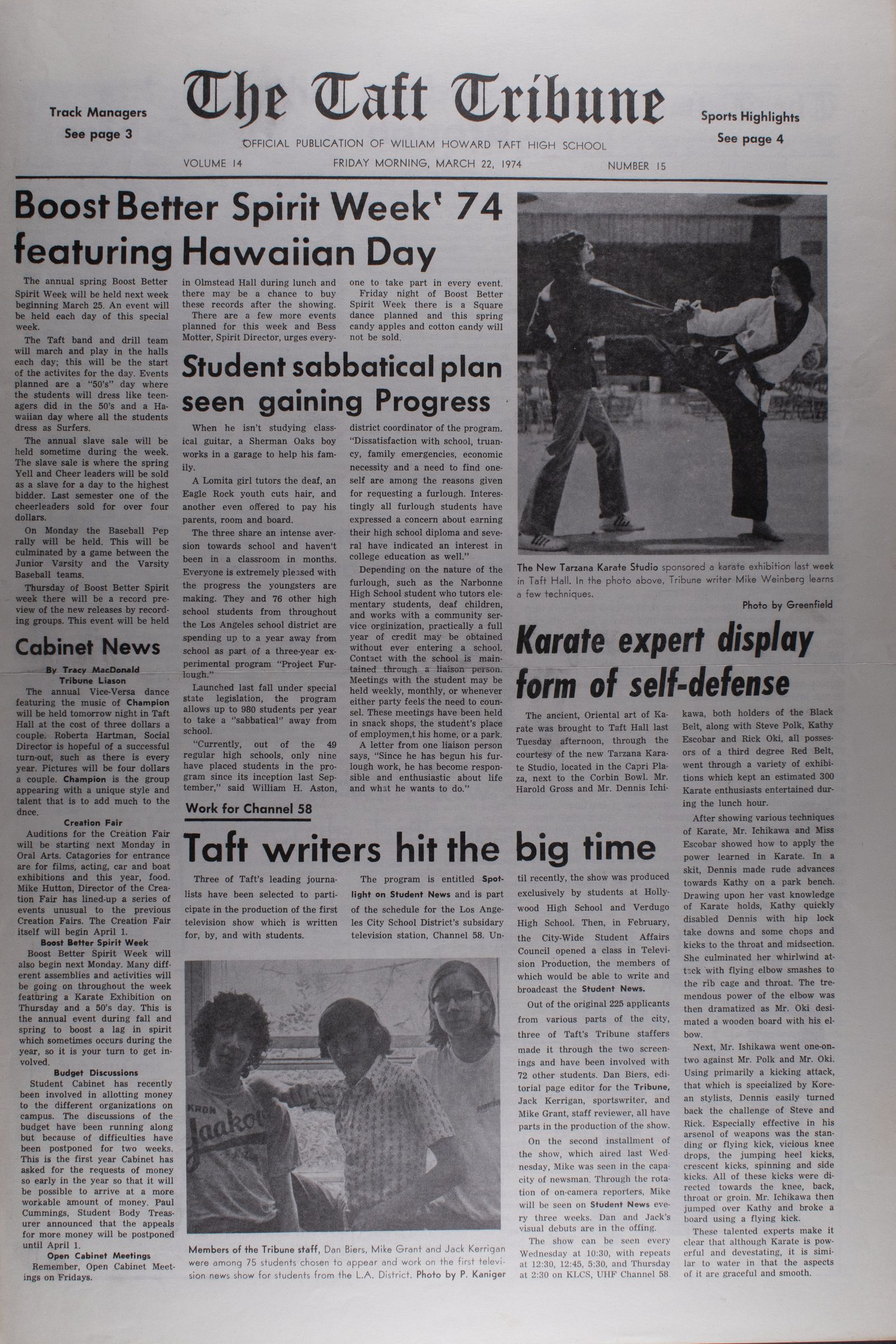 March 22, 1974, page 1