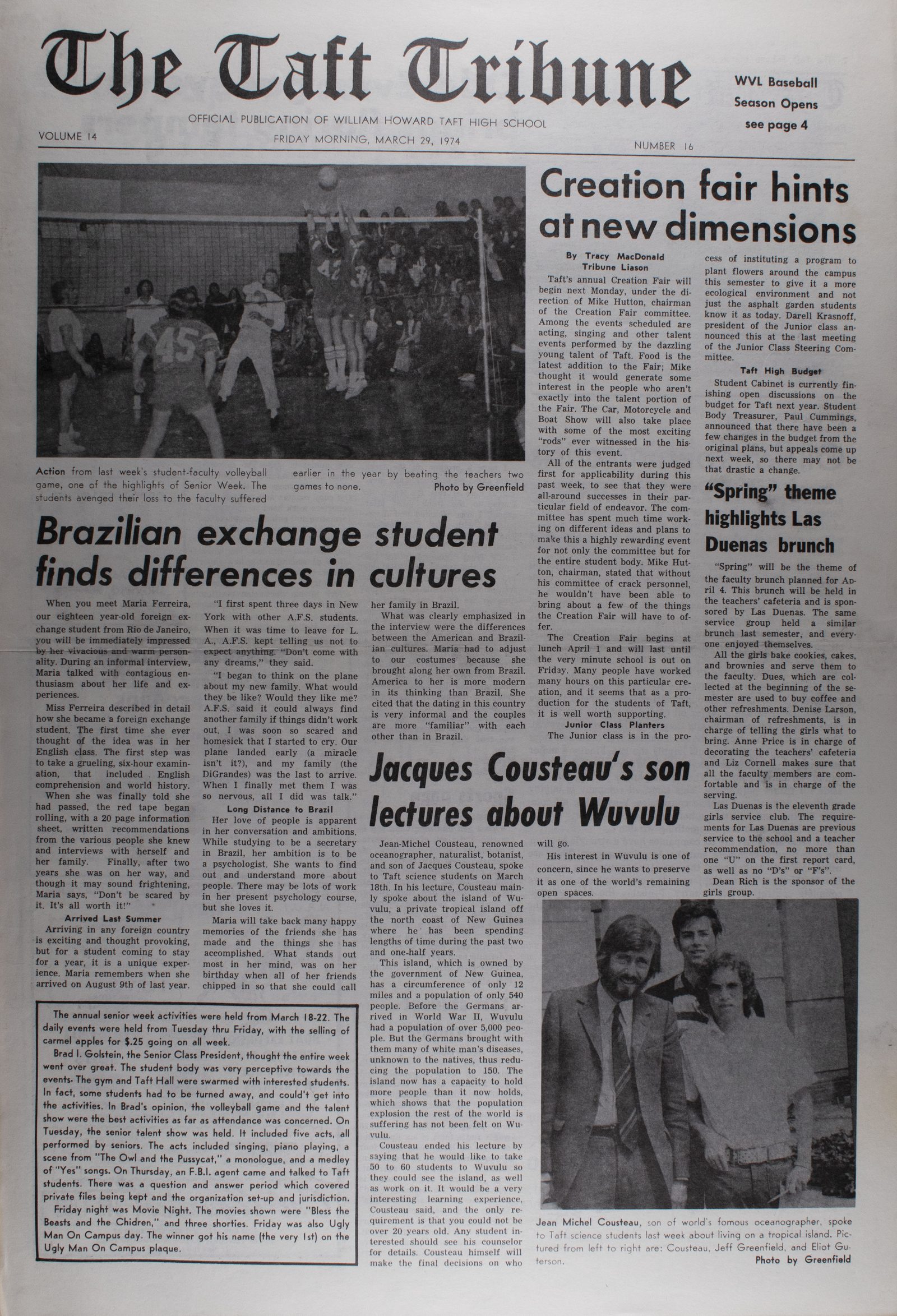 March 29, 1974, page 1