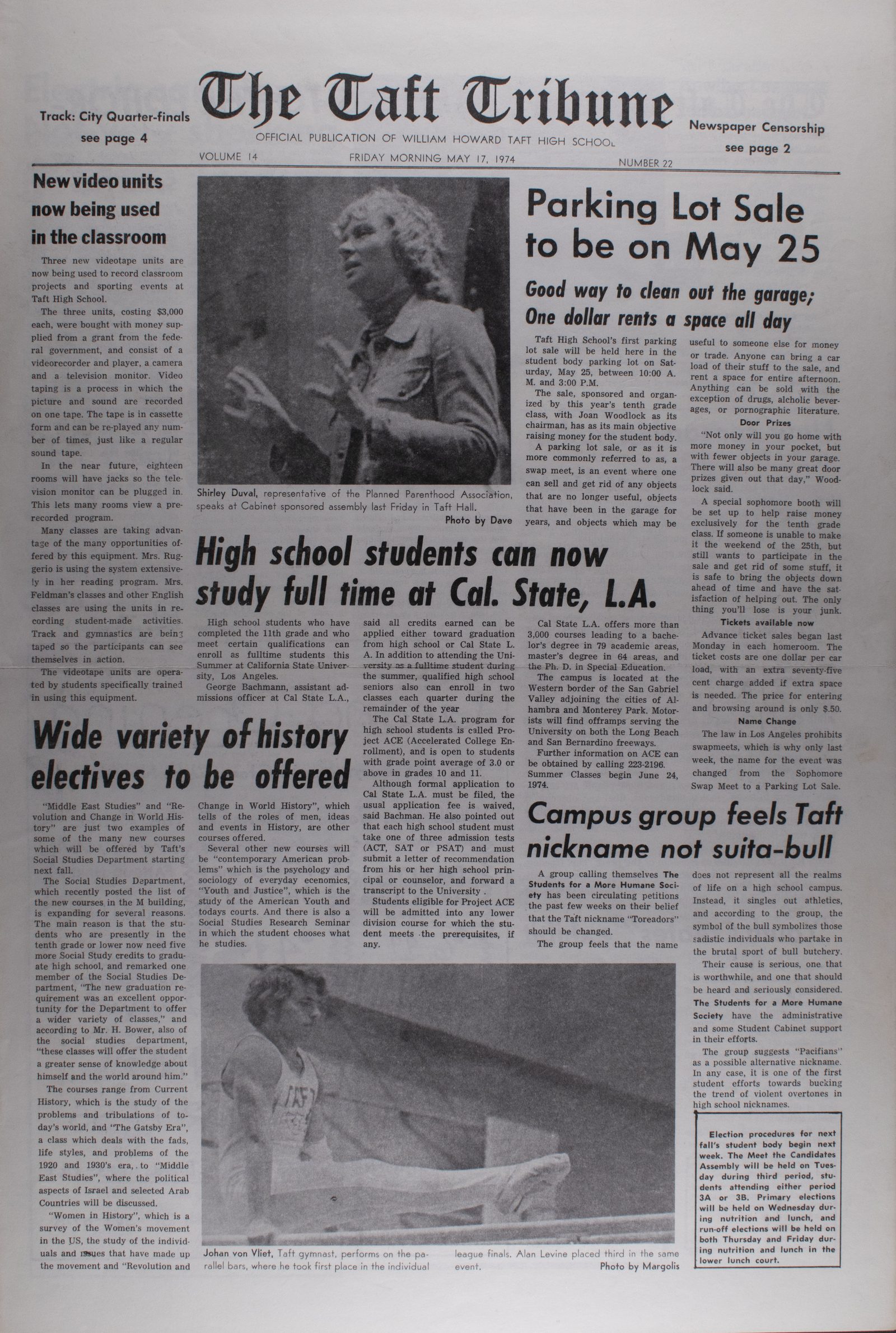 May 17, 1974, page 1