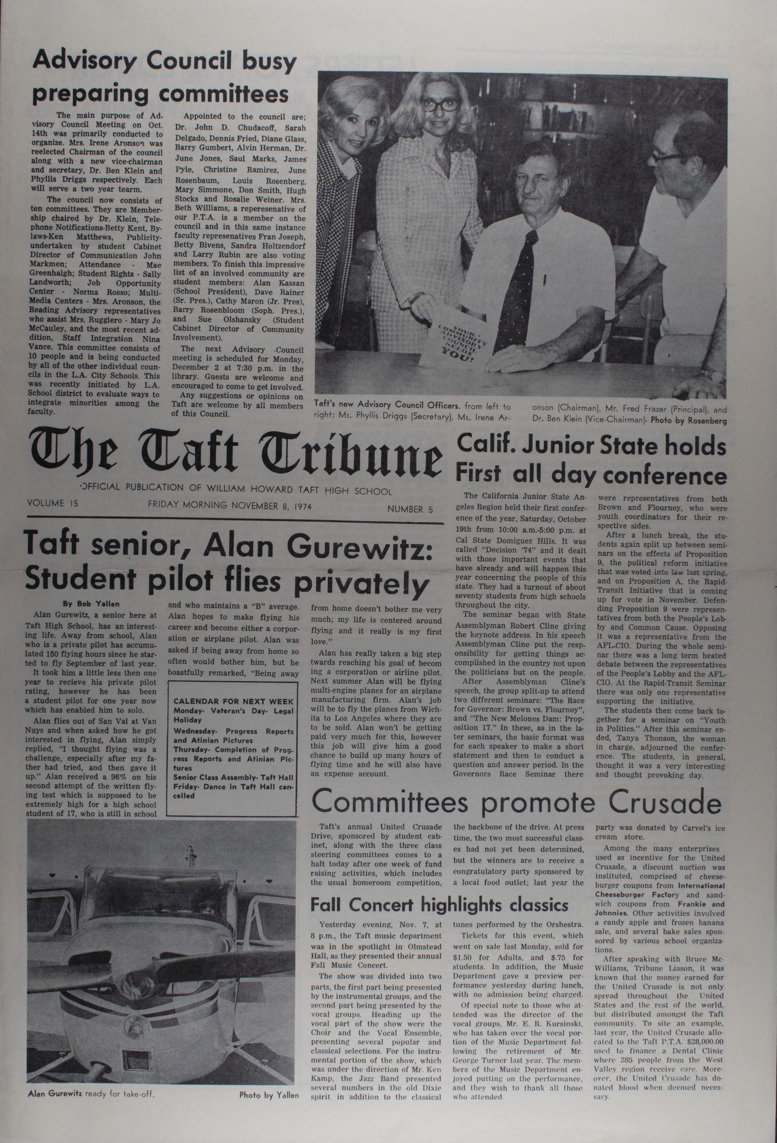 November 8, 1974, page 1