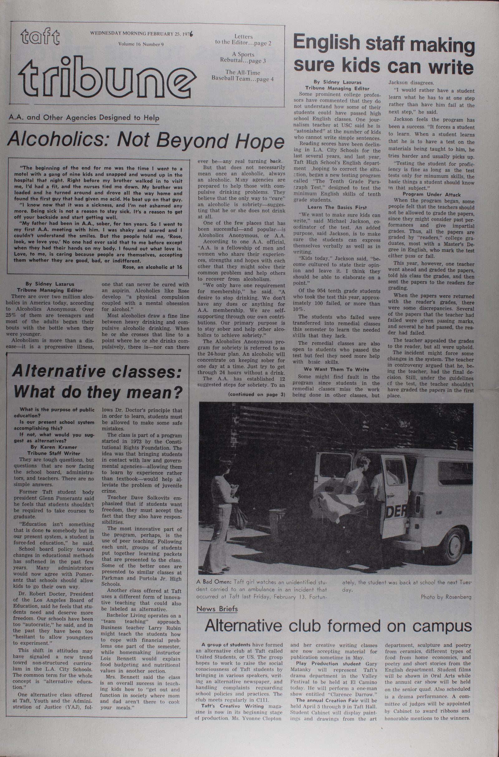 February 25, 1976, page 1