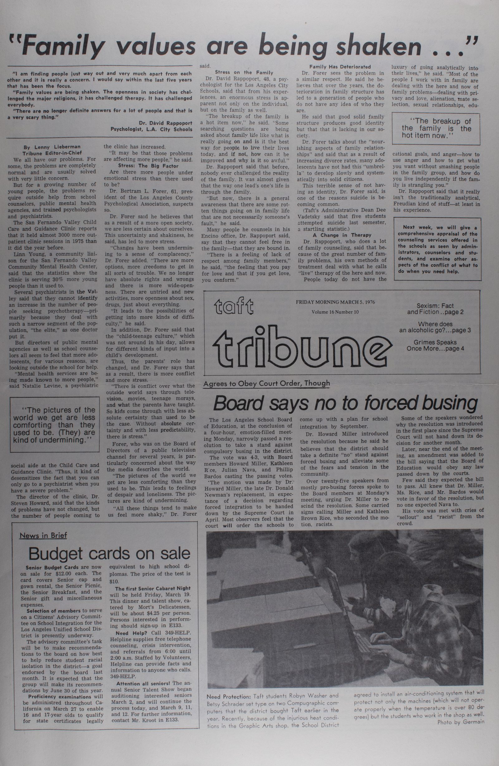 March 5, 1976, page 1